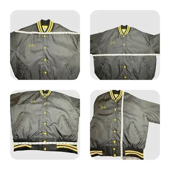 OPEN PIT Vintage Supper Club Silky Satin Jacket Size Large